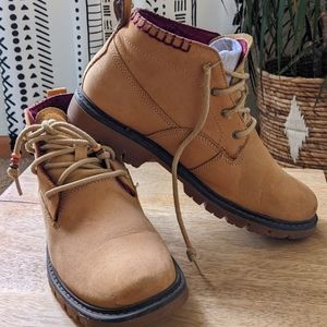 Women caterpillar boots.